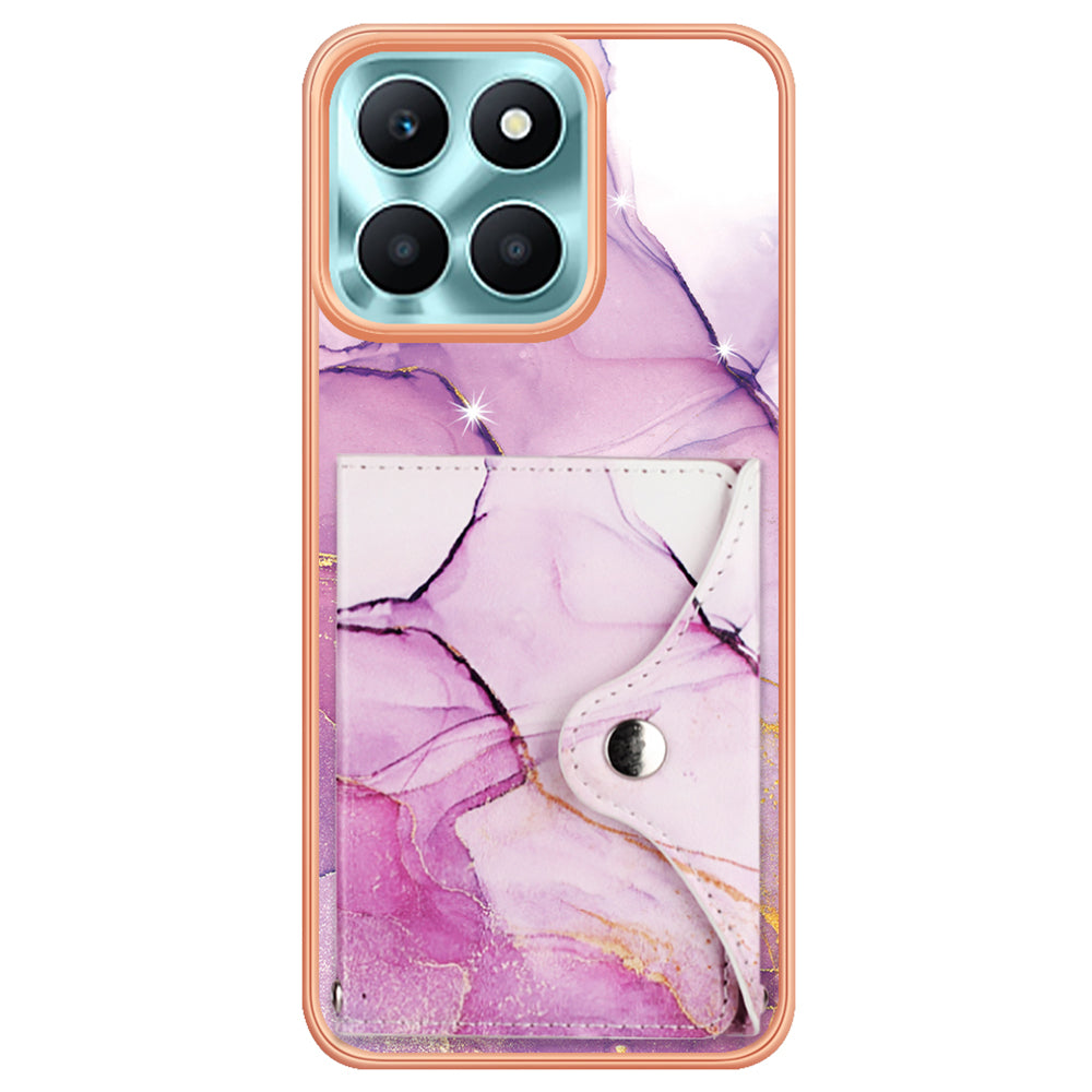 YB Leather Coating Series-9 for Honor X6a 4G Case IMD Kickstand Phone Back Cover with Card Slots YB Leather Coating Series-9 for Honor X6a 4G Case IMD Kickstand Phone Back Cover with Card Slots